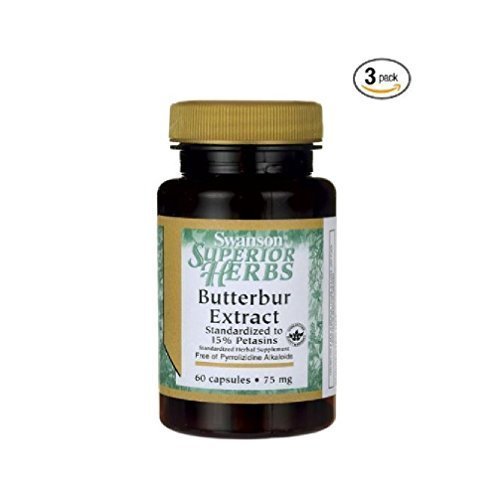 Butterbur Extract 75 mg 60 Caps (180 (3 x 60 caps)) by Swanson