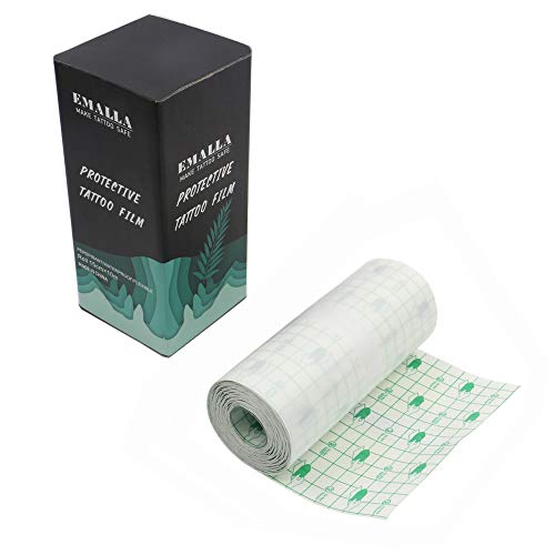 Tattoo Bandage Roll - Romlon 6" x 10 Yard Tattoo Aftercare Film Waterproof Transparent Tattoo Healing Bandages Safety Protective Antibacterial Adhesive Tattoo Supplies