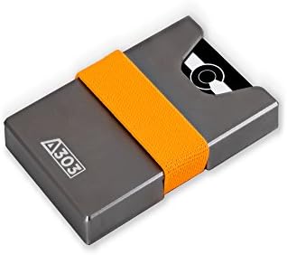 303 Slim Minimalist Wallet | Card Holder | Front Pocket Money Clip | Aluminum (Grey)
