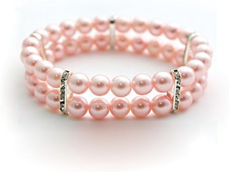 Multi-layer Faux Pearls Pet Cat Dog Necklace Collar Jewelry (pink, S)