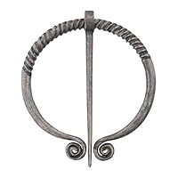 Dyllutrwhe Woman Brooch Fashion Vintage Viking Medieval Cloak Clasp Brooch Pin Denim Jacket Shawl Scarf for DIY Wedding Dress Bouquets Crafts Girls Jewelry Gift Silver