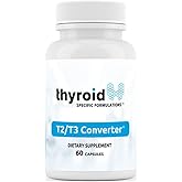 T2 T3 Conversion Booster - Thyroid Hormone Support for Hypothyroidism & Hashimoto's - Boost Metabolism & Energy - Reduce Reverse T3-60 Caps
