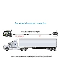 Kit de sistema de cámara de copia de seguridad, Sharp CCD Chip, 100  no de lavar Up, IP69 impermeable cámara de visión trasera + 7"" LCD Monitor de marcha atrás para camión semirremolque caja camión RV (ery01)