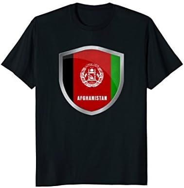 Afghanistan Flag Badge Soccer Fans Jersey Distressed T-Shirt