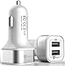 Stalion 2-Port USB Dual Rapid Travel Vehicle Car Charger for iPhone 6 6s 7 Plus Samsung Galaxy S7 S6 Edge+ Universal Smartphones & Tablets (White)