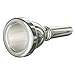 Cecilio Standard Tuba Mouthpiece, Silver Plated, Size 22