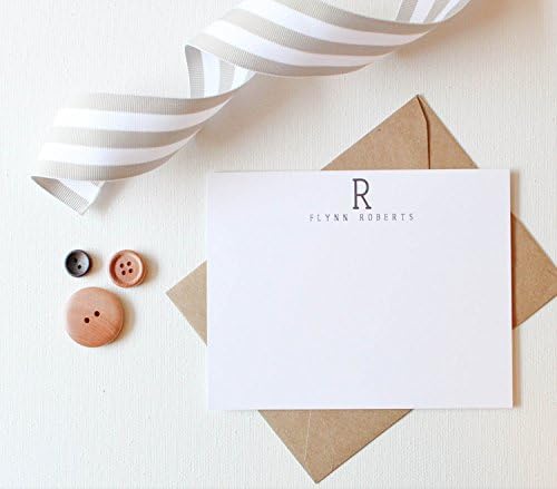 Men's Stationary, Personalized Stationery,Thank you Cards, Personalized Notecards, Set of 10 Flat Notecards and Envelopes