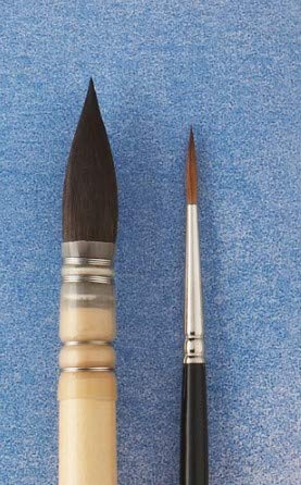Raphaël 2-Piece Watercolour Brushes with Rattail Handle