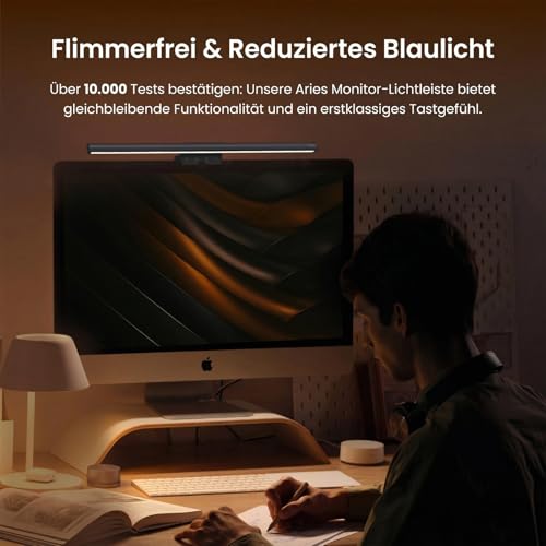 Yeelight Monitor Lamp LED with Remote Control & Touch Control, 40 cm Monitor Light Bar with Anti-Blue Light, Monitor Light Screen Lamp USB with Auto Dimming, PC Monitor Lamp Office Lamp