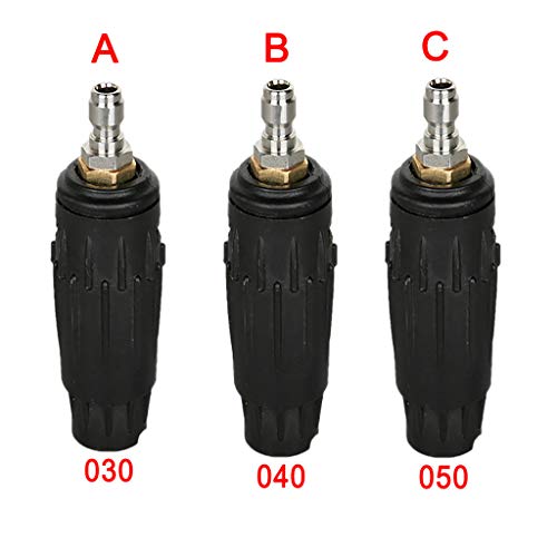 Bseka Pressure Washer Rotating Turbo Spray Nozzle, 1/4" Quick Connect Plug Spray Nozzle 3000PSI for Derusting, Except Advertising, Hull Decontamination, Engineering Cleaning (A)
