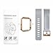 AIUNIT Compatible Fitbit Blaze Band Frame, Replacement for Fitbit Blaze Large Bands Accessories Wristband Sport Strap for Fitbit Blaze Smart Tracker Women Men(Gray Band & Gold Rose Frame)