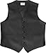 Black Satin 5 Button Full Back Vest