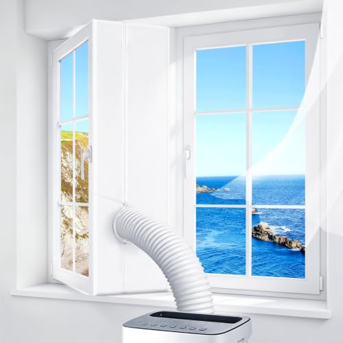 Caulking Kit for Mobile Air Conditioner, Air Conditioner Caulking Kit, Coicok Fabric Insulation Window Caulking for Windows, Universal Window Seal with Zip for Hinges and Roof 400 cm