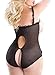 XIMAN Women Plus Size One-piece Bodysuit Teddy Sexy Lingerie (Black,XL)