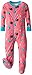 New Jammies Little Girls' Toddler Zippered Footie Pajamas, Elephant Kites, 3T