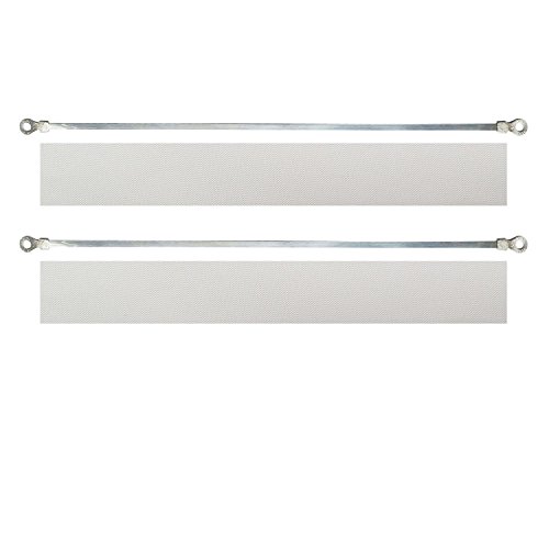 12-inch Hand Heat Seal Closer Impulse Sealer Accessories Repair Kit Heat Elements PTFE Cloth Covers, 2 Pcs heating element+2 Pcs PTFE Cloth (width 2mm) - Thumbnail 2