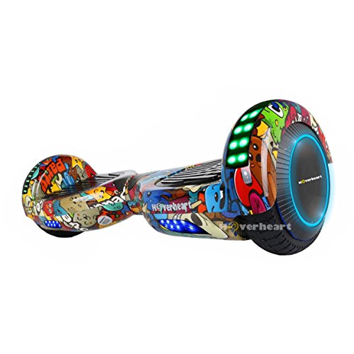 Hoverboard Two-Wheel Self Balancing Electric Scooter 6.5" UL 2272 Certified, Print Coating with Bluetooth Speaker and LED Light (Monster Party)