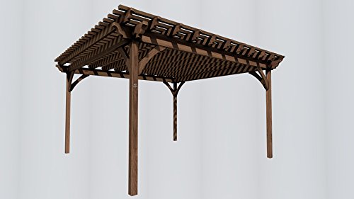 SHADESCAPE – 14×14 Pergola – (Early American – Chocolate Brown Stain Colo ...