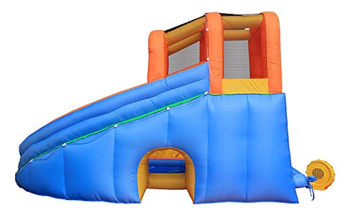 RETRO JUMP Inflatable Slide Bouncer, Pool Water Slide Climber Castle Bounce House Waterslide for Kids Backyard with Blower