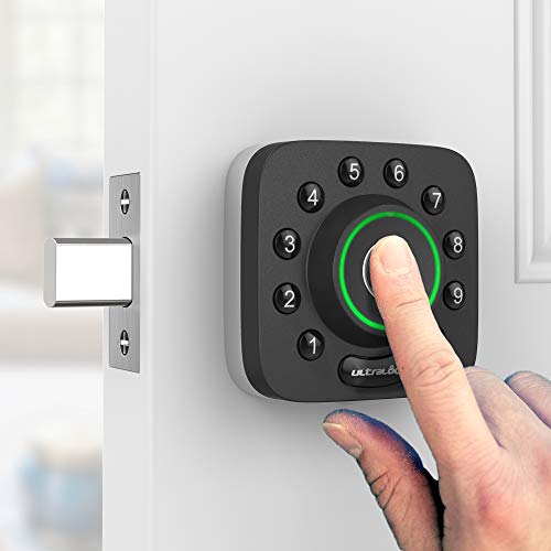 ULTRALOQ U-Bolt Pro Bluetooth Fingerprint and Keypad Electronic Smart Deadbolt Door Lock + WiFi Bridge Adaptor