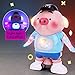 Beher Electronic Pet Dancing Pig Electric Musical Toys with Colorful Flashing Lights 360 Degree Stunt Rotating and Side Steps Electronic Robot Pig Interactive Toy Gift for Kids Boys and Girlsthumb 1