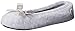 Isotoner Women's Terry Ballerina Slippers, Heather Grey, Small / 5-6 M US