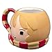 Harry Potter Ron Weasley Figural Ceramic Coffee Mug - Cute Chibi Design with Gryffindor Scarf Handle - 24 oz - Great Gift for Any Fan