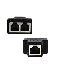 motong RJ45 adaptador divisor 1 a 2 Dual Hembra Puerto Cat 5 CAT 6 LAN Ethernet Socket Splitter Adaptador de conector
