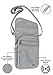 Boundless Neck Wallet with RFID Blocking - Concealed Travel Pouch & Passport Holder (Gray)