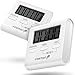 Fosmon Digital Multi-Purpose Timer (2 Pack), Digital Display Magnetic Count Down/Up Timer with Big Digits, Loud Alarm, Foldable Stand, Hanging Loop for Cooking, Classroom, Bathroom and Beauty