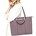 Laptop Bag for Women,15.6 Inch Laptop Bag with Chic Dual Metal Top-handle,Business School Work Briefcase Two Carry Ways