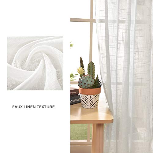 Rayzon White Sheer Curtains For Kitchen Tier Curtains Window