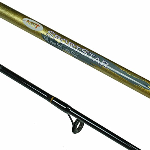 Spinner Set bis komplett mit 6 ft 2pc Rute & Rolle und 4 weichen Gummi Kunstköder hergestellt von NGT – Bild 4