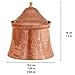 Mandalina Magic Copper Kitchen Canister with lid – Handmade, Medium 2 quart Hammered Metal Jar, Tin, Urn for Cookie Storage, Coffee, Tea, Sugar, Biscuits, Flour, Snacks, Garlic, Candy, Dog Treats