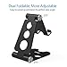 Adjustable Cell Phone Stand, iKsee Smartphone Tablet Stand, Dual Foldable Phone Holder, Cradle for iPhone 12 11 Pro XS Max 8 X 7 6 6s Plus 5 5s 5c Tablet E-Reader(4-13