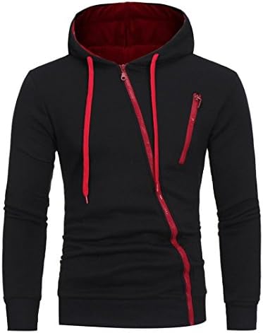 Men Blouse, Neartime Long Sleeve Hoodie Sweatshirt Tops Jacket Coat Outwear (XXXL, Black)