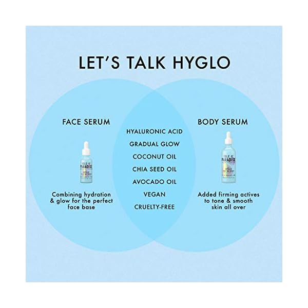 Isle of Paradise HYGLO FACE Self Tan Serum (30 ml) Gradual Self Tanning Skin Care with Hyaluronic Acid Natural…