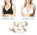 GOUP 3 Pairs (6 Pieces) Womens Removable Triangle Cup Smart Cups Bra Inserts for Sport Bra Yoga Bra Bikini Top Soft Bra Pad,Free Gift Bra Extender,Beige(Size L/XL)