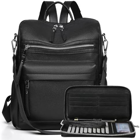 Amazon.com: JEN & CO. Amelia Backpack Purse for Women Fashion Vegan Leather  Ladies Travel Shoulder Bag with Guitar Strap, Black : Clothing, Shoes &  Jewelry