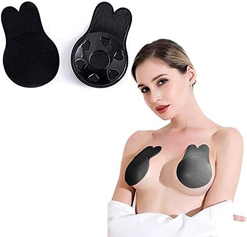 uhmhome Rabbit Lift Up Invisible Bra Rabbit Ear Push Up Bra Tape Lift Silicone Backless Pasties Nippleless Covers
