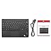 1byone Ultra-Slim Wireless Keyboard with Built-in Multi-Touch Touchpad and Rechargeable Battery for Android and Windows, Black