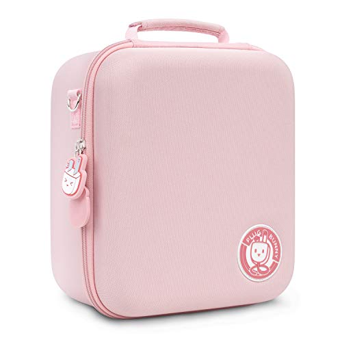 GeekShare Cute Plug Bunny Carrying Case for Nintendo Switch, Protective Travel System Case with 18 Game-Card Slots for Switch Console, Pro Controller, Dock and Accessories