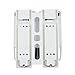 Little World Soap Dispenser Wall Mount, Manual Hand Liquid Shampoo Shower Gel Dispenser Lotion Container 350ml for Office Bathroom Kitchen, Silver 2 Chamber
