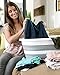 HomeHunch Collapsible Plastic Laundry Basket - Large Folding Pop Up Laundry Basket Space Saving Storage Container (Grey, 1)