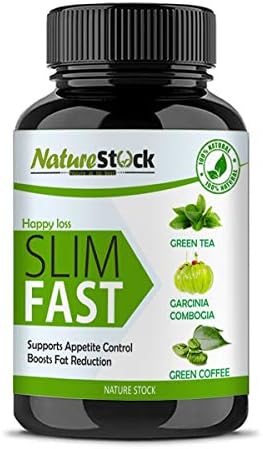 Nature Stock Slim Fast Capsule Combination Of Garcinia Green Coffee And Green Tea Extract 800 mg 60 Capsules (Pack of 1)