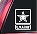 U.S. Army Vinyl Decal Sticker (4" X 3.1", White)