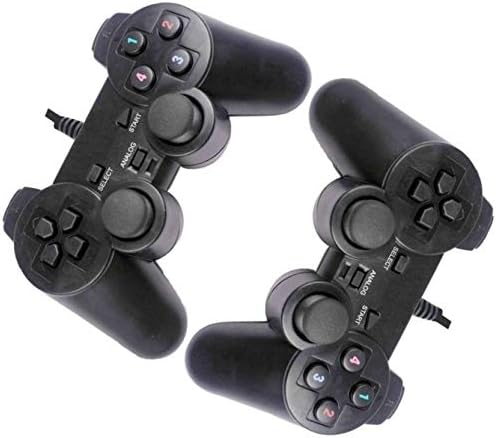 Gadget Deals Pack of 2 USB Controller 2-Way Vibration Gaming Joystick (Black, for PC, Mac OS)
