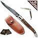 Laguiole knife and brown leather case gift box