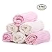 Blue Ivy Baby Muslin Washcloths - Set of 6 | Premium 100% Soft Natural Muslin Cotton for Sensitive Skin | Eco-Friendly Reusable Baby Wipes