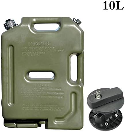 Mustbe Strong 2.6 Gallon Tank Cans Portable Spliced 10L Fuel Oil Petrol Diesel Storage Gas Tank Emergency Backup for Motorcycle Car SUV ATV,B,10L